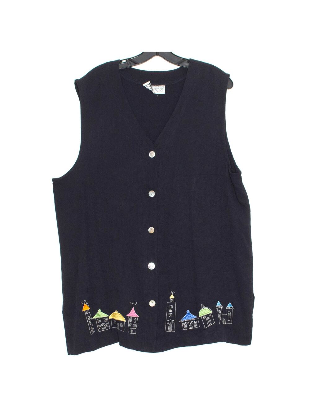Tunic Vest Vintage Embroidered Folk Art Whimsical Novelty Artsy Cottagecore XXL